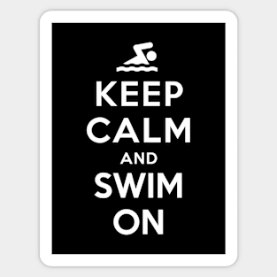 Keep Calm and Swim On Sticker